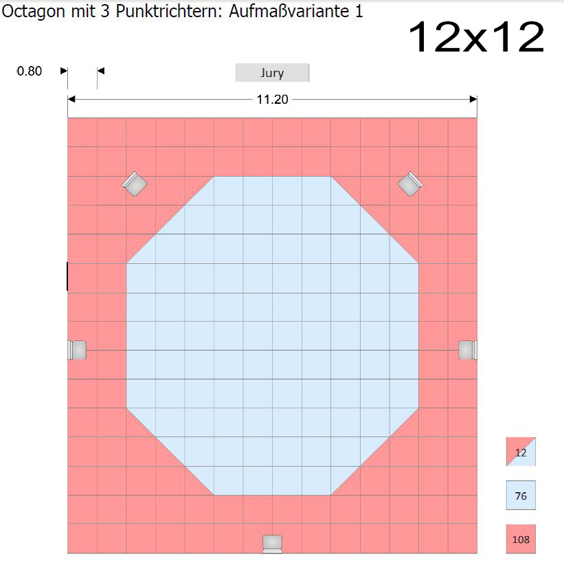 Octagon Ecken für Wendematte Korean Style - 2er Set - WT anerkannt