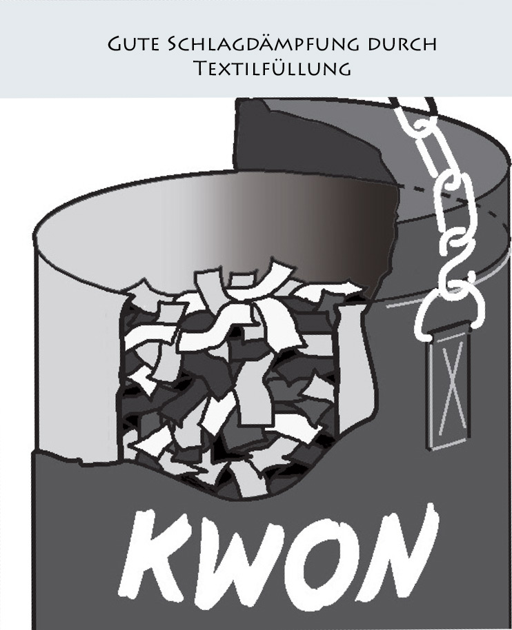 Sandsack blau 100 cm gefüllt