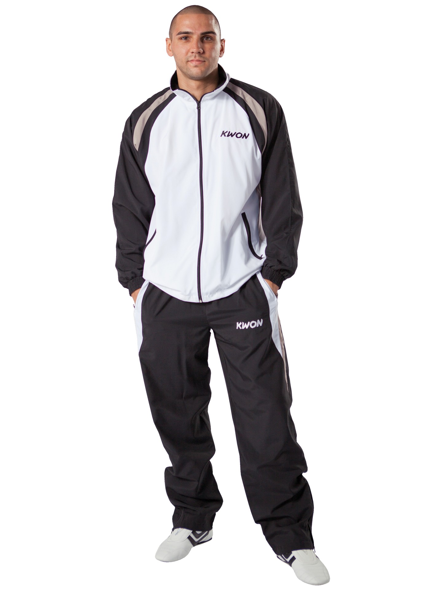 Trainingsanzug Endurance schwarz/weiß