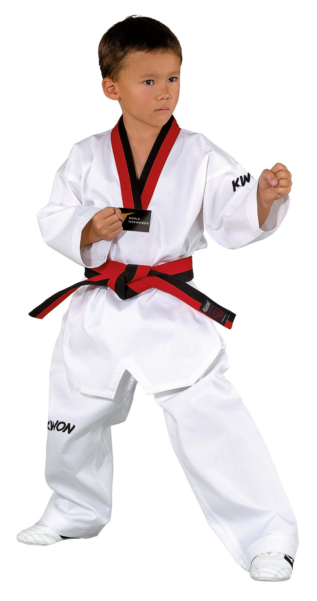 Taekwondo Anzug Victory Poom schwarz/rotes Revers