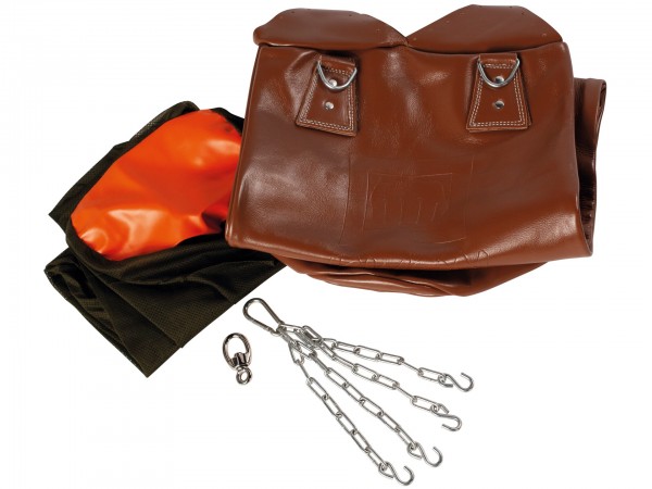Boxsack Leder, 150 cm, ungefüllt in braun